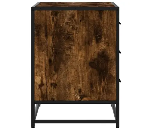 Stalčių Spintelė Rūkytas Ąžuolas 70X41X56 Cm Inžinerinė Mediena