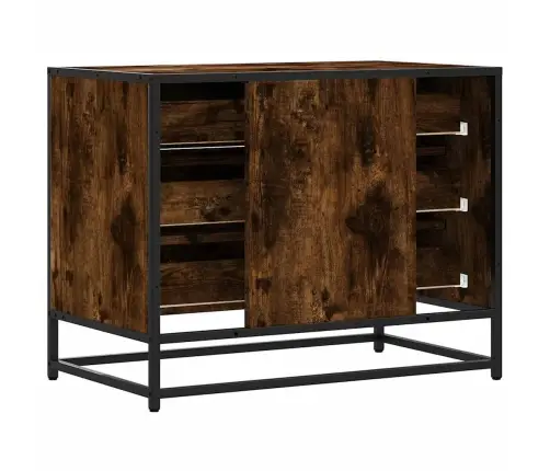 Stalčių Spintelė Rūkytas Ąžuolas 70X41X56 Cm Inžinerinė Mediena