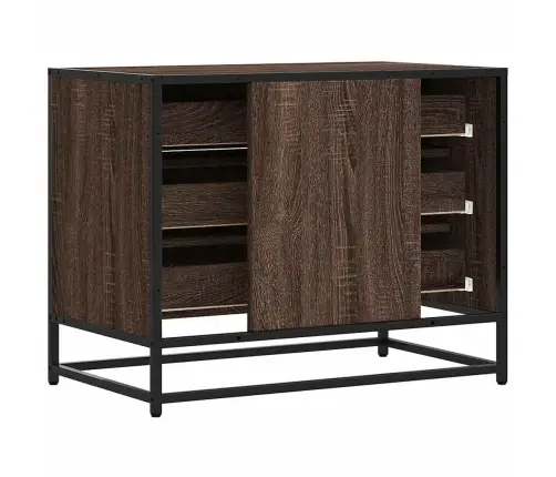 Atvilktņu Plaukts, Ozolkoka, 70X41X56 Cm, Inženierijas Koks Vidaxl