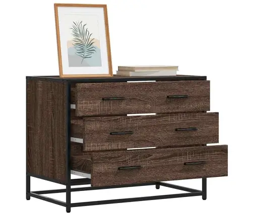 Atvilktņu Plaukts, Ozolkoka, 70X41X56 Cm, Inženierijas Koks Vidaxl