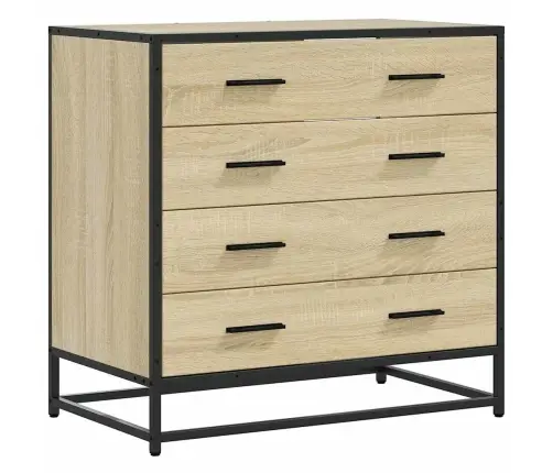 Atvilktņu Skapītis, Ozola Krāsā, 70X41X70 Cm, Inženierijas Koks Vidaxl