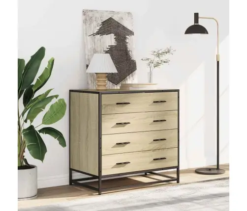 Atvilktņu Skapītis, Ozola Krāsā, 70X41X70 Cm, Inženierijas Koks Vidaxl