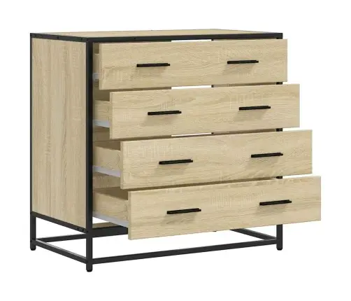 Atvilktņu Skapītis, Ozola Krāsā, 70X41X70 Cm, Inženierijas Koks Vidaxl