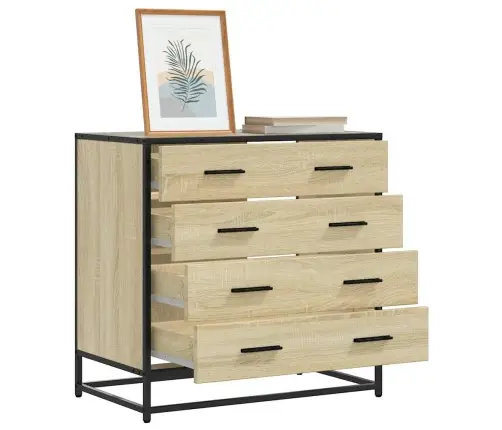 Atvilktņu Skapītis, Ozola Krāsā, 70X41X70 Cm, Inženierijas Koks Vidaxl