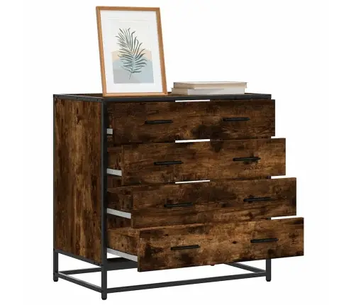 Sahtlikapp Suitsutamm 70X41X70 Cm Engineered Wood