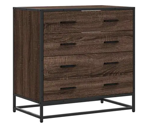 Atvilktņu Plaukts, Ozolkoka, 70X41X70 Cm, Inženierijas Koks Vidaxl