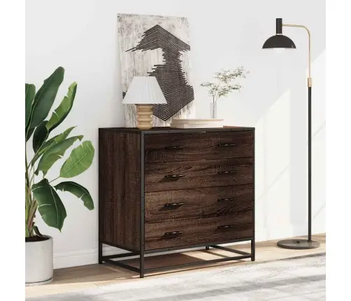 Atvilktņu Plaukts, Ozolkoka, 70X41X70 Cm, Inženierijas Koks Vidaxl