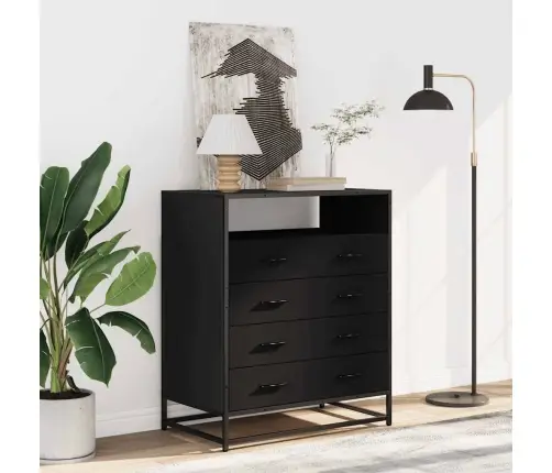 Kummut, Must, 70 X 41 X 83,5 cm Tehispuit