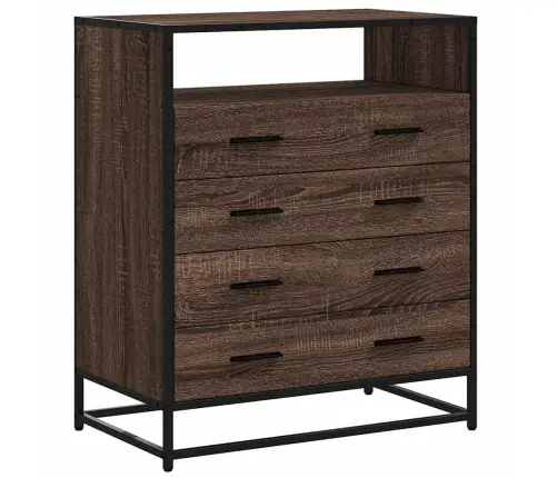 Atvilktņu Plaukts, Ozolkoka, 70X41X83,5 Cm, Inženierijas Koks Vidaxl