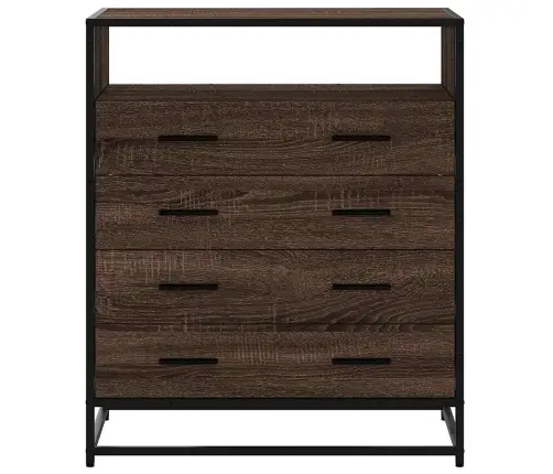 Atvilktņu Plaukts, Ozolkoka, 70X41X83,5 Cm, Inženierijas Koks Vidaxl