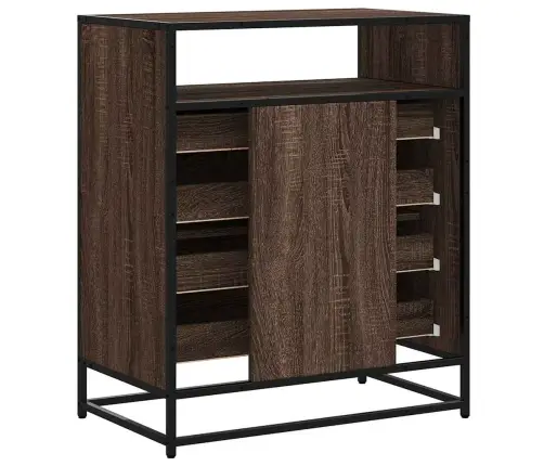 Atvilktņu Plaukts, Ozolkoka, 70X41X83,5 Cm, Inženierijas Koks Vidaxl