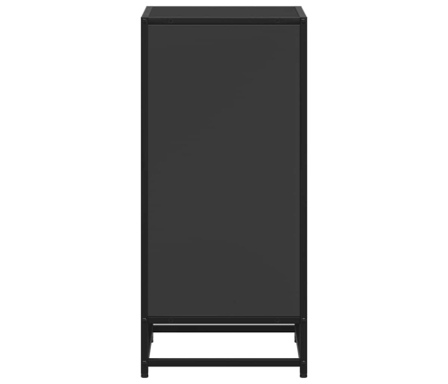 Raamatukapp Must 40X35X76 Cm Engineered Wood