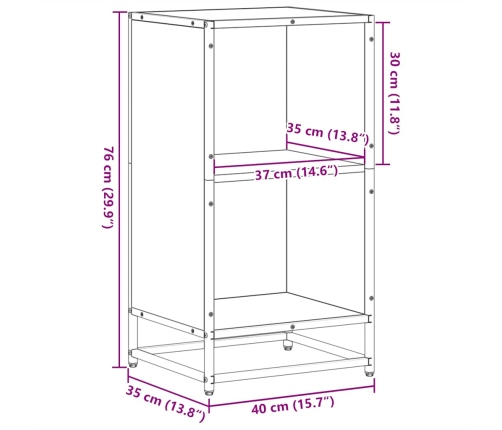 Raamatukapp Must 40X35X76 Cm Engineered Wood