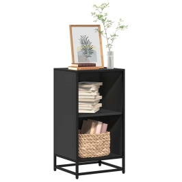 Raamatukapp Must 40X35X76 Cm Engineered Wood