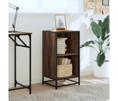 Grāmatu Plaukts, Brūna Ozola, 40X35X76 Cm, Inženierijas Koks Vidaxl