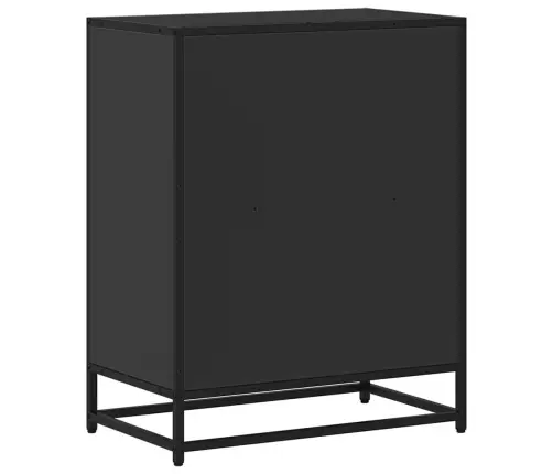 Grāmatu Plaukts, Melns, 60X35X76 Cm, Inženierijas Koks Vidaxl