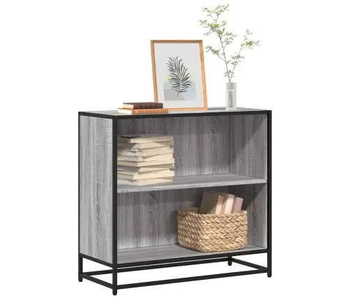 Grāmatu Skapis, Pelēks, 80,5X35X76 Cm, Inženierijas Koks Vidaxl