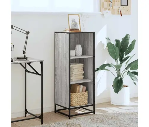 Grāmatu Plaukts, Pelēka Ozola, 40X35X107,5Cm, Inženierijas Koks Vidaxl