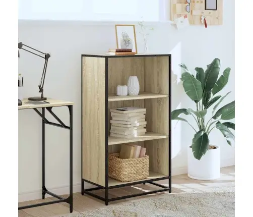 Grāmatu Plaukts, Ozola Krāsa, 60X35X107,5 Cm, Inženierijas Koks Vidaxl