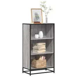 Grāmatu Plaukts, Pelēka Koka, 60X35X107,5 Cm, Inženierijas Koks Vidaxl