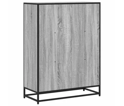 Grāmatu Plaukts Pelēka Koka 80,5X35X107,5 Cm Inženierijas Koks Vidaxl