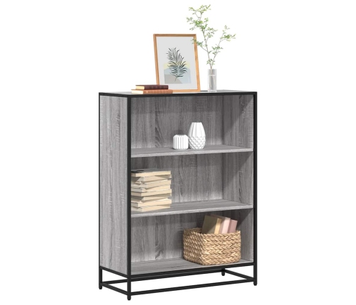 Knygų Spintelė Pilka Sonoma 80,5X35X107,5Cm Inžinierinė Mediena