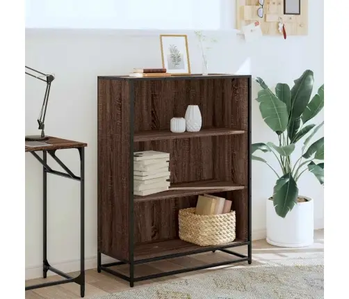 Grāmatu Skapis, Ozola Krāsa, 80,5X35X107,5Cm, Inženierijas Koks Vidaxl