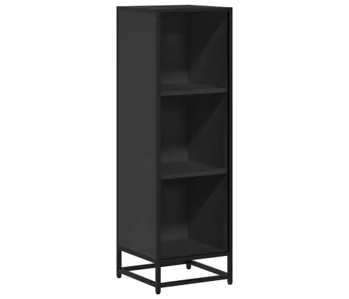 Knygų Spintelė Juoda 33,5X33X107,5 Cm Inžinierinė Mediena