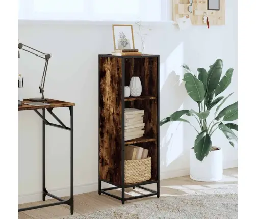 Raamaturiiul, Suitsutatud Tamm, 33,5X33X107,5 cm Tehispuit