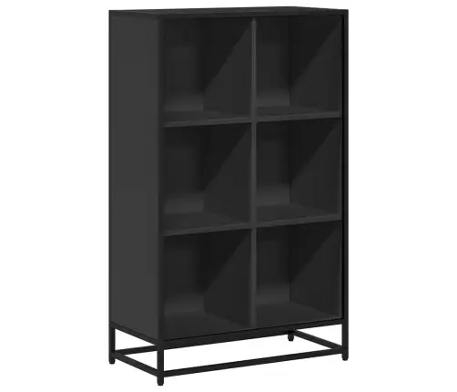 Grāmatu Plaukts, Melns, 65,5X33X107,5 Cm, Inženierijas Koks Vidaxl