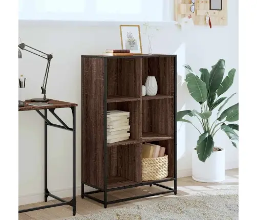 Raamaturiiul, Pruun Tamm, 65,5X33X107,5 cm Tehispuit