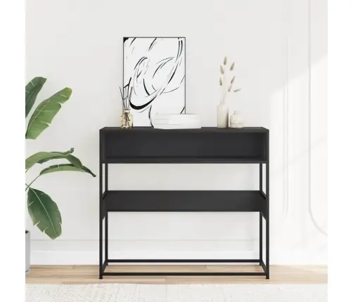 Konsolinis Stalas Juodas 90X35X80 Cm Inžinierinis Medis