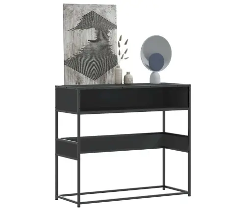 Konsolinis Stalas Juodas 90X35X80 Cm Inžinierinis Medis