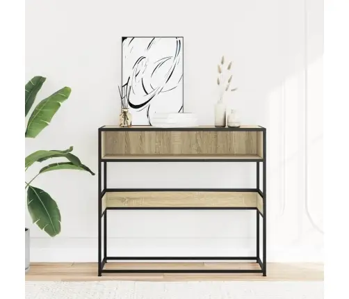 Konsoles Galdiņš, Koka Krāsa, 90X35X80 Cm, Inženierijas Koks Vidaxl