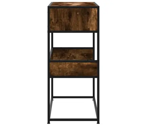 Konsoles Galdiņš, Kvēpināta Ozolkoka, 90X35X80 Cm, Koks Vidaxl