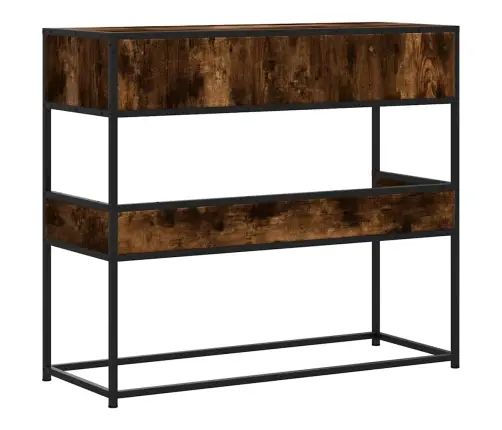 Konsoles Galdiņš, Kvēpināta Ozolkoka, 90X35X80 Cm, Koks Vidaxl