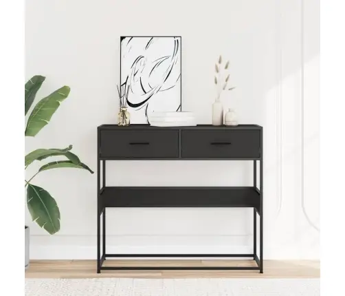 Konsoles Galdiņš, Melns, 90X35X80 Cm, Inženierijas Koks Vidaxl