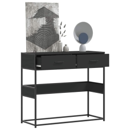 Konsoles Galdiņš, Melns, 90X35X80 Cm, Inženierijas Koks Vidaxl