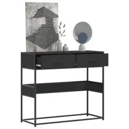 Konsoles Galdiņš, Melns, 90X35X80 Cm, Inženierijas Koks Vidaxl