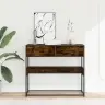 Konsoles Galdiņš, Kvēpināta Ozolkoka, 90X35X80 Cm, Koks Vidaxl
