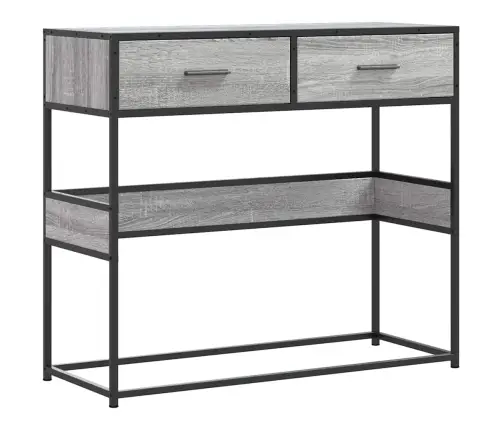 Konsoles Galdiņš, Pelēka Koka, 90X35X80 Cm, Inženierijas Koks Vidaxl Konsoles Galdiņš, Pelēka Koka, 90X35X80 Cm, Inženierijas Koks Vidaxl