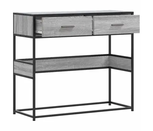 Konsoles Galdiņš, Pelēka Koka, 90X35X80 Cm, Inženierijas Koks Vidaxl Konsoles Galdiņš, Pelēka Koka, 90X35X80 Cm, Inženierijas Koks Vidaxl
