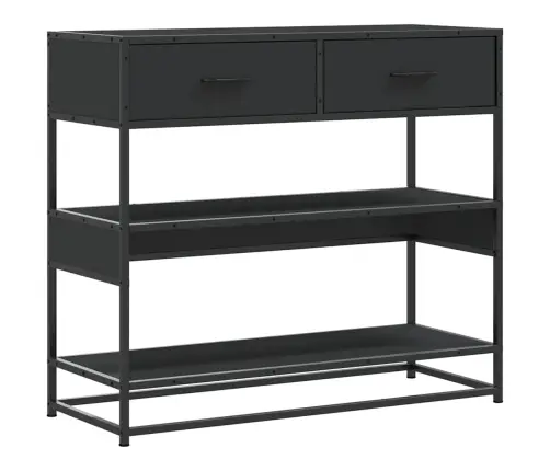 Konsoles Galdiņš, Melns, 90X35X80 Cm, Inženierijas Koks Vidaxl