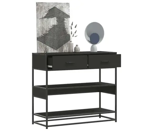 Konsoles Galdiņš, Melns, 90X35X80 Cm, Inženierijas Koks Vidaxl