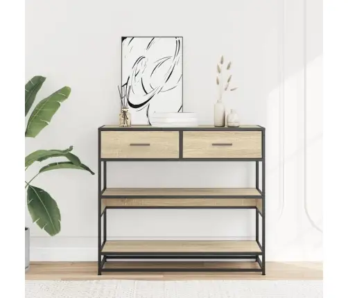 Konsoles Galdiņš, Koka Krāsa, 90X35X80 Cm, Inženierijas Koks Vidaxl