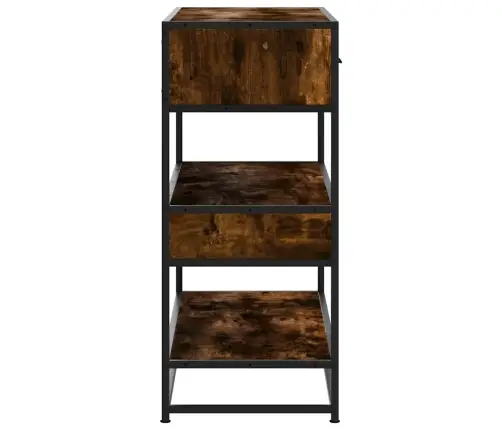 Konsoles Galdiņš, Kvēpināta Ozolkoka, 90X35X80 Cm, Koks Vidaxl