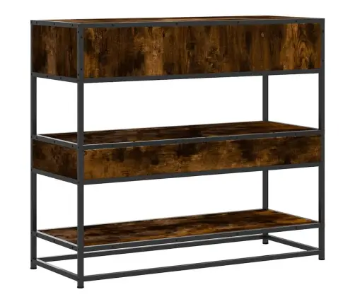 Konsoles Galdiņš, Kvēpināta Ozolkoka, 90X35X80 Cm, Koks Vidaxl