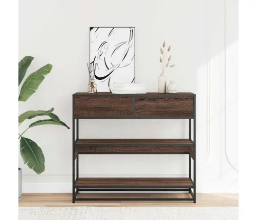 Konsoles Galdiņš, Brūna Koka, 90X35X80 Cm, Inženierijas Koks Vidaxl