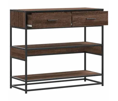 Konsoles Galdiņš, Brūna Koka, 90X35X80 Cm, Inženierijas Koks Vidaxl