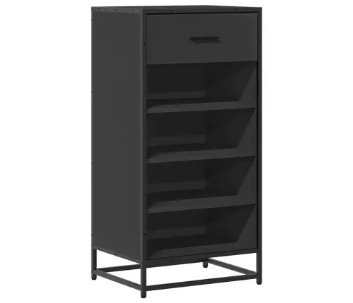 Apavu Skapītis, Melns, 48X38X97,5 Cm, Inženierijas Koks Vidaxl